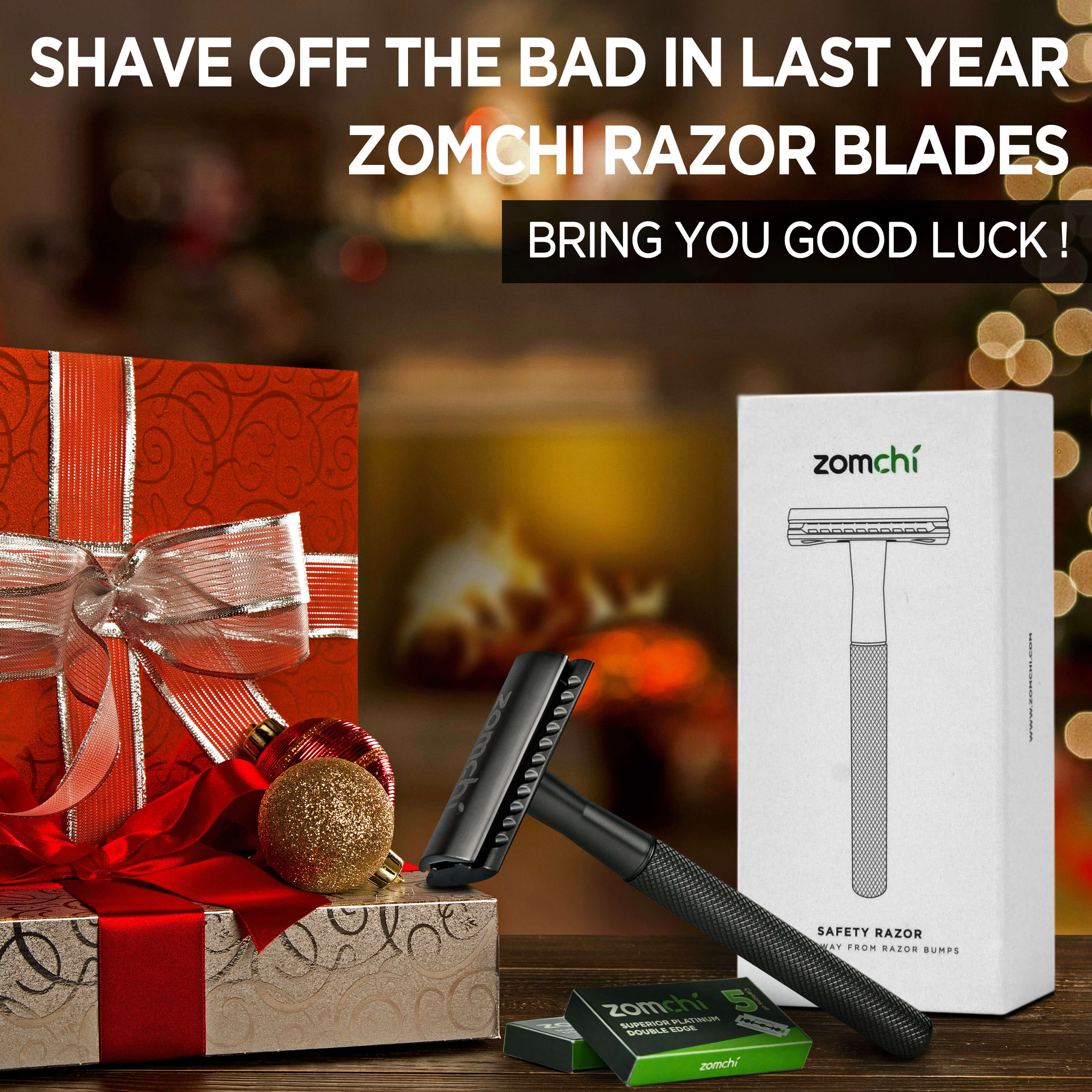 ZOMCHI Black Safety Razor As A Gift For Holiiday