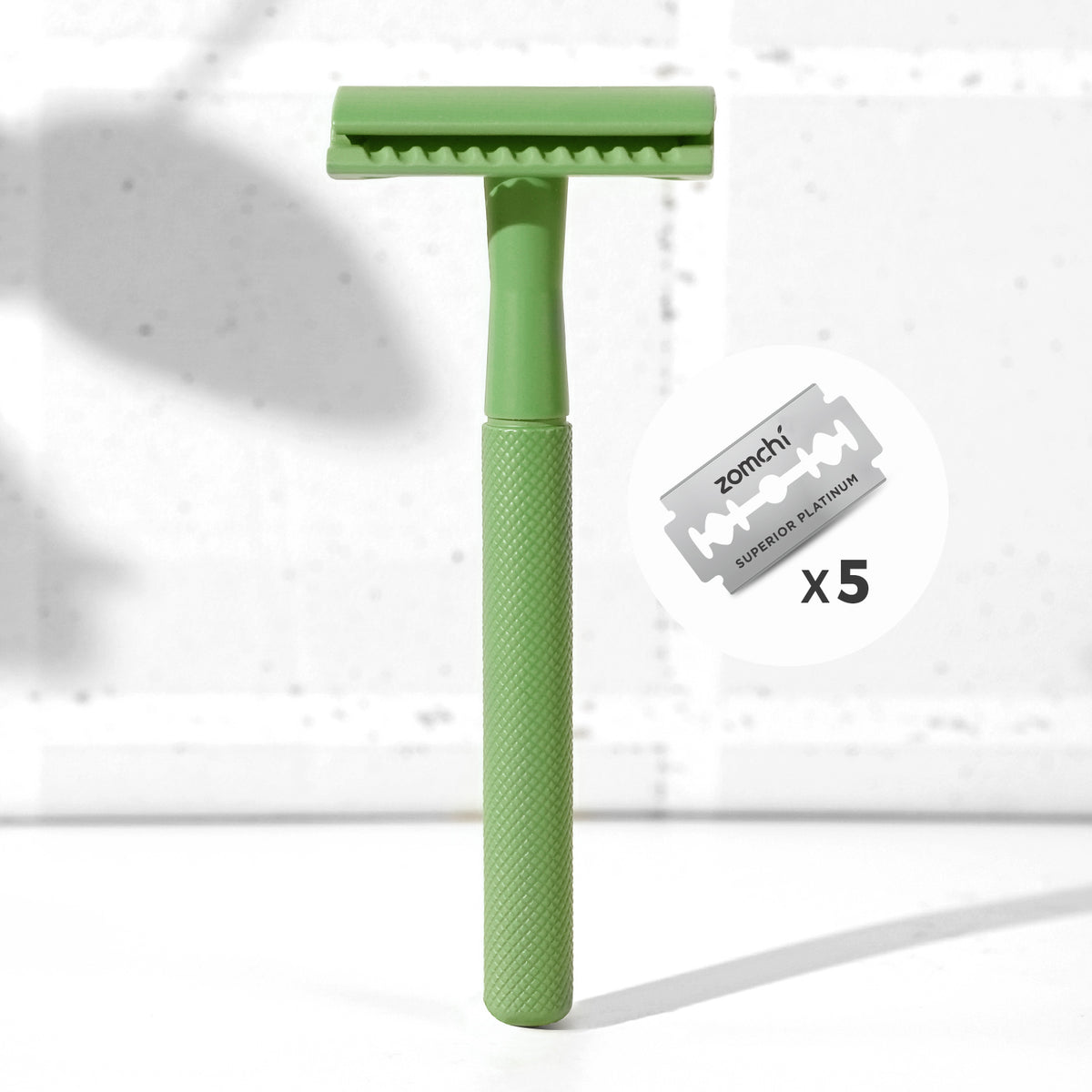 Green Men's Razor Green reusable double edge razor shaving for women&men face and leg ...