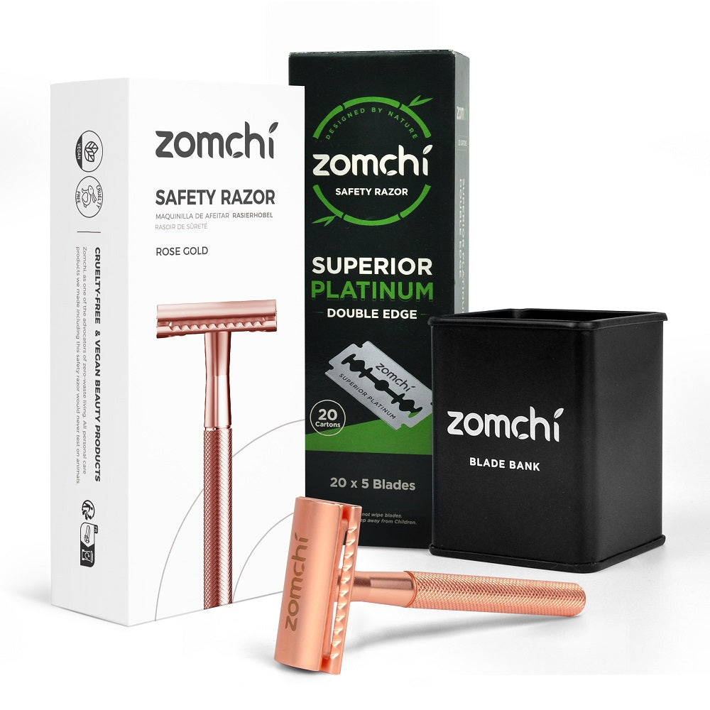 Sustainable Reusable Safety Razor For Women & Men + 50/100 Counts Doub ...