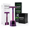 Purple Safety Razor With 100 Counts Blades and blades bank