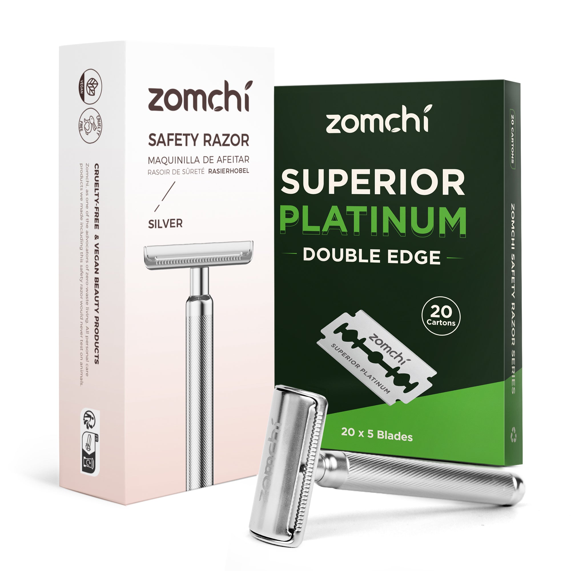 Src 100 Razor Classic Safety Razor for Men and Women with 100 Counts Razor Blades ...