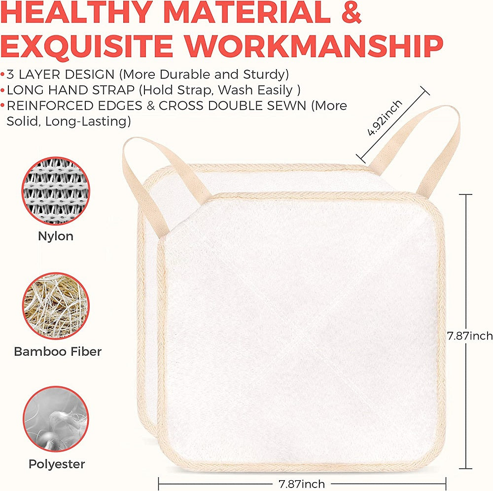 Material Of White Exfoliating Washcloth