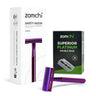 Purple Safety Razor With 50 Counts Blades