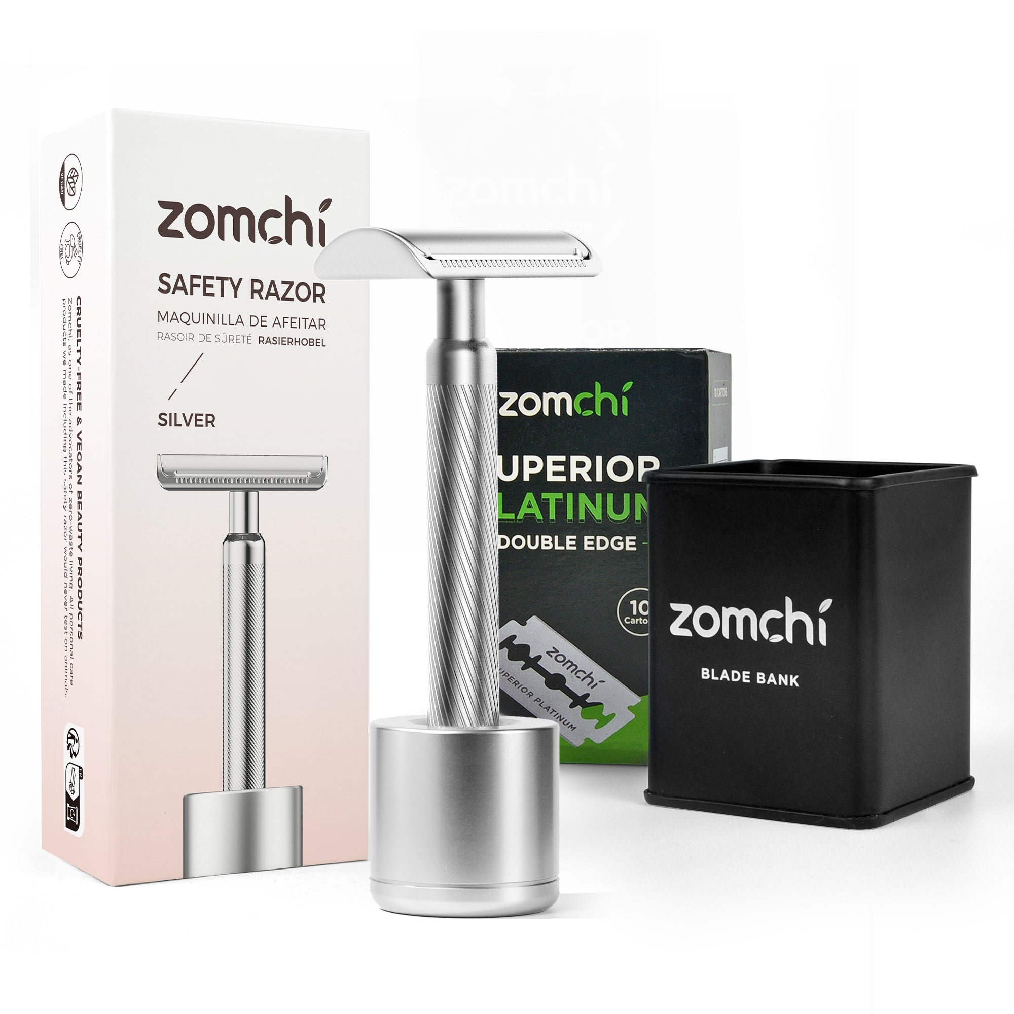 Zero Waste Reusable Shaving Safety Razor With Stand For Women Legs + 5 ...