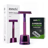 Purple Safety Razor With Stand 50 Counts Blades