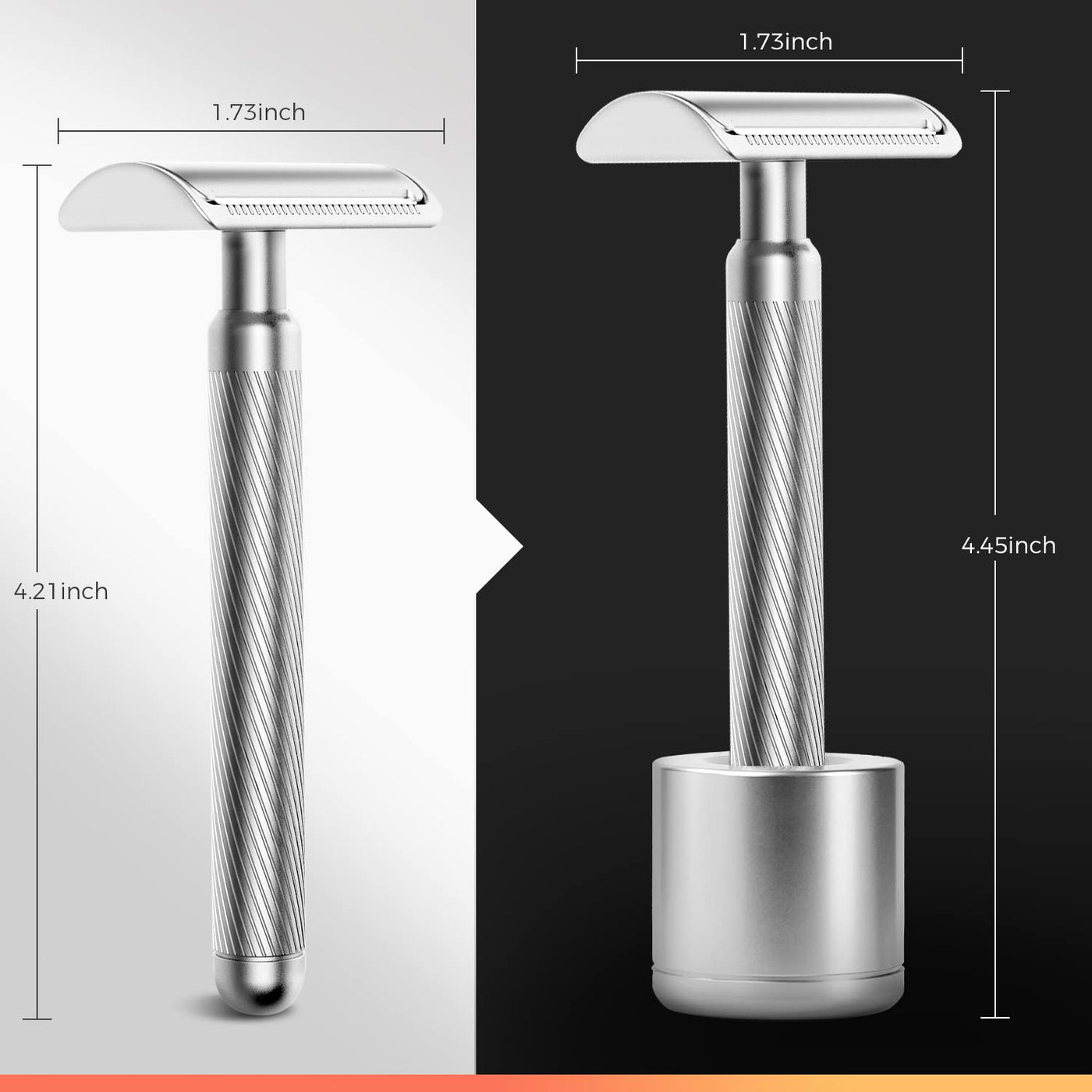 Female Safety Razor Noble Silver Reusable Safety Razor For Women Razor With A Metal Stand ...