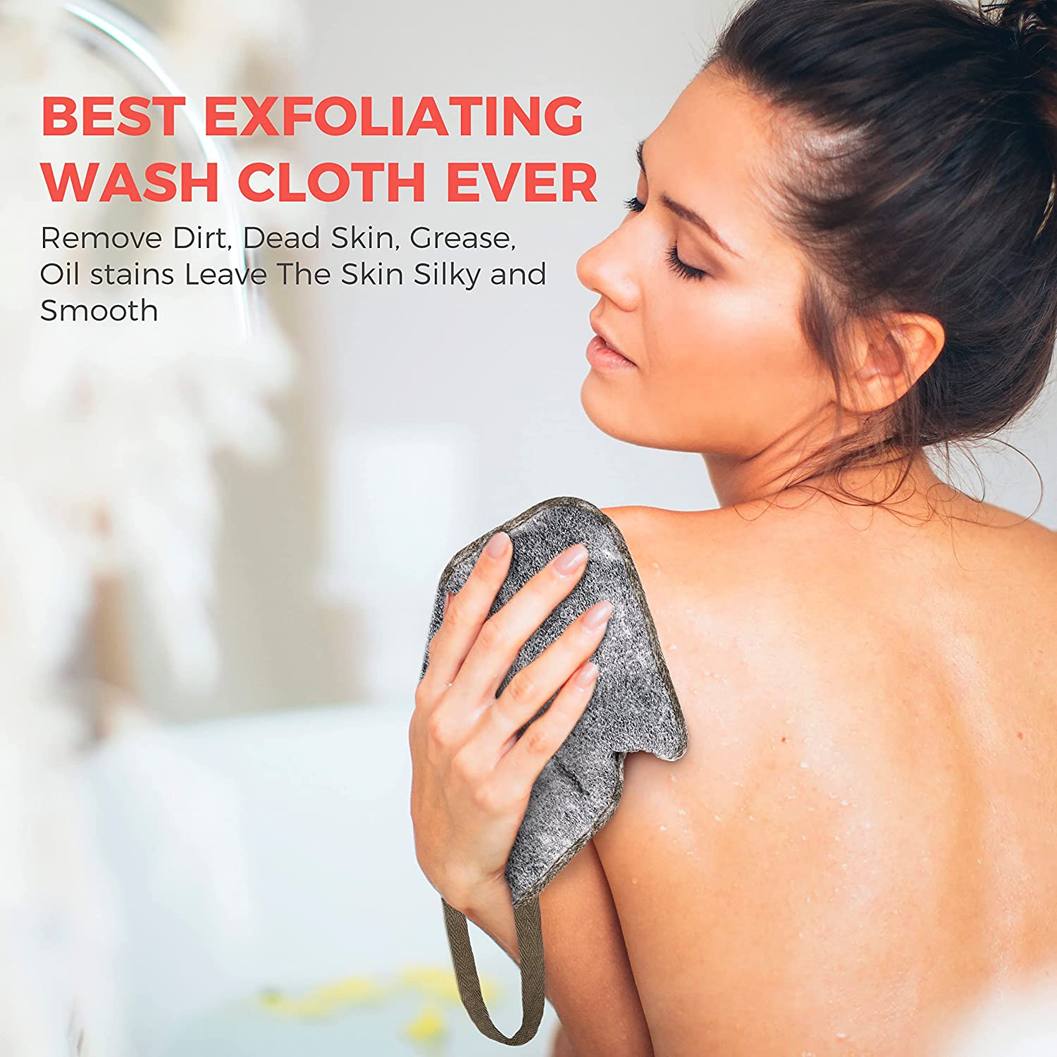Body Scrub With ZOMCHI Smoke Exfoliating Washcloth