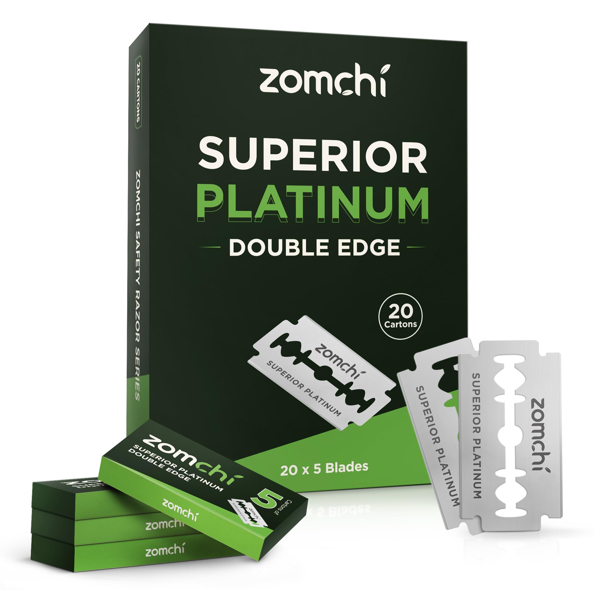 ZOMCHI 100 count safety razor blades box