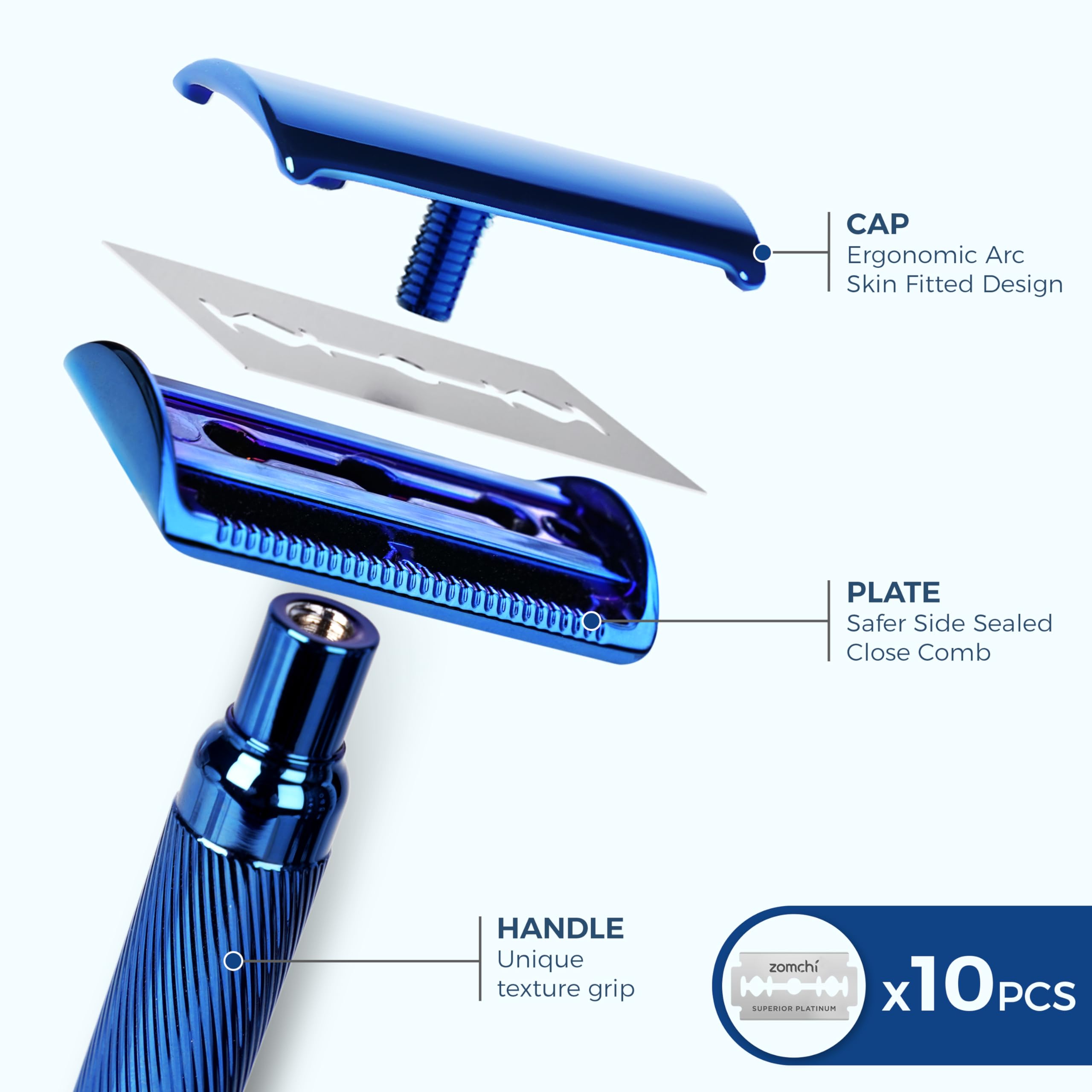 zomchi New Blue Safety Razor – ZOMCHI
