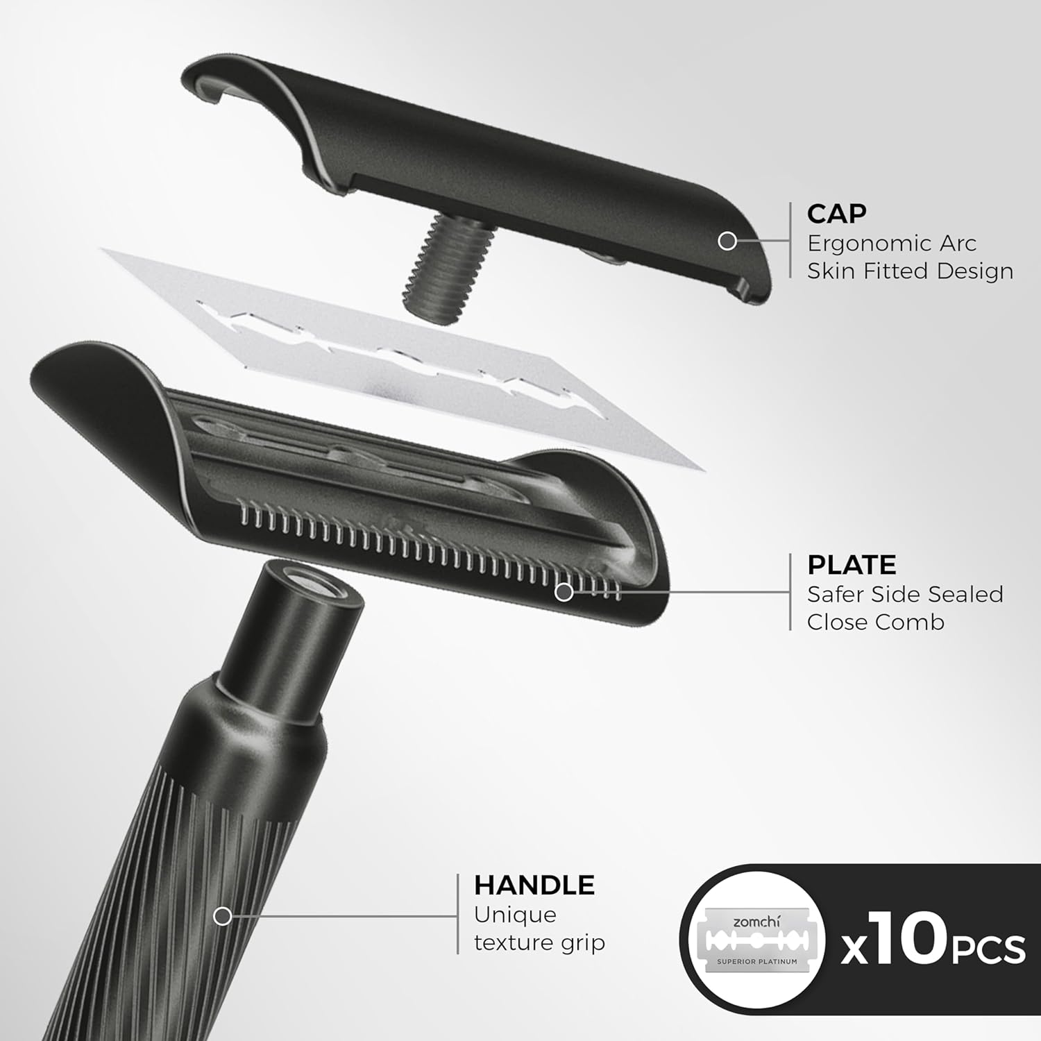 ZOMCHI New Safety Razor Black