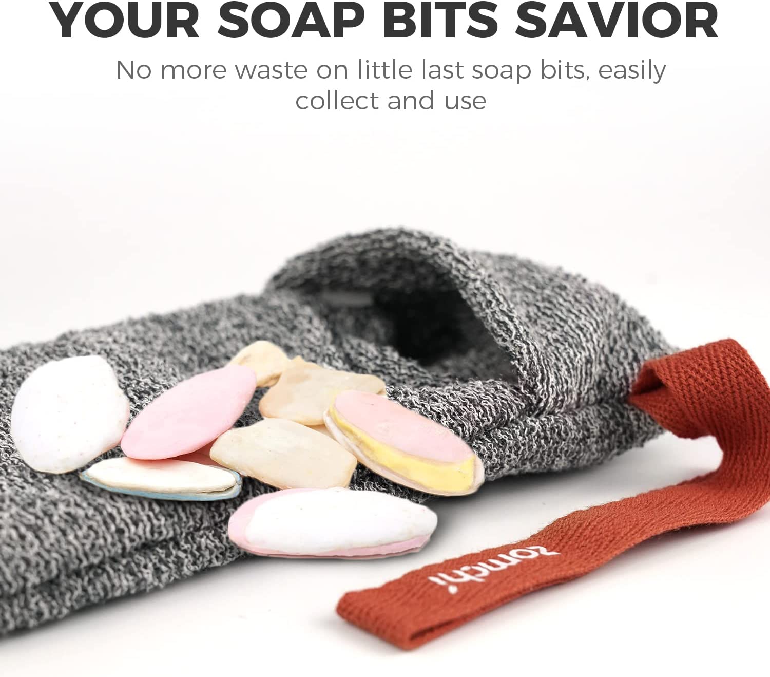 Exfoliating Soap Pouch And Soap Saver Pocket Easily Collect And Use Little Last Soap Bits Which No More Waste Your Soap