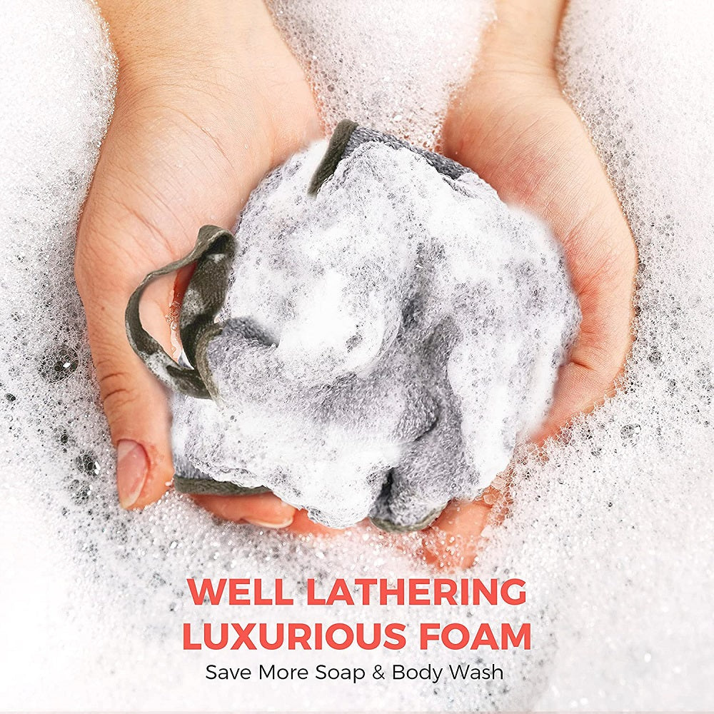 Black Exfoliating Washcloth With Well Lathering Luxurious Foam