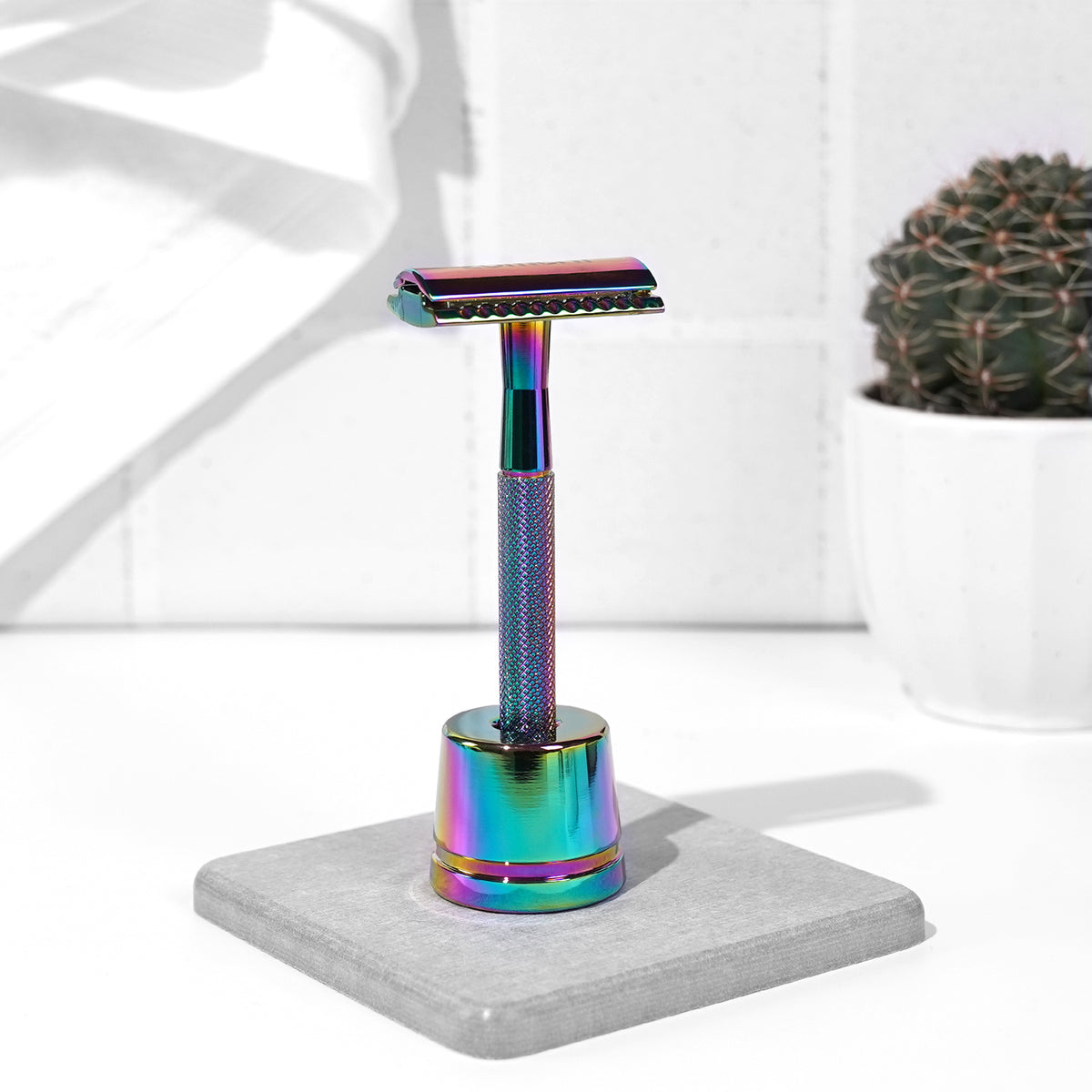 Female Safety Razor Rainbow Reusable Safety Razor For Women Razor With A Metal Stand – ZOMCHI