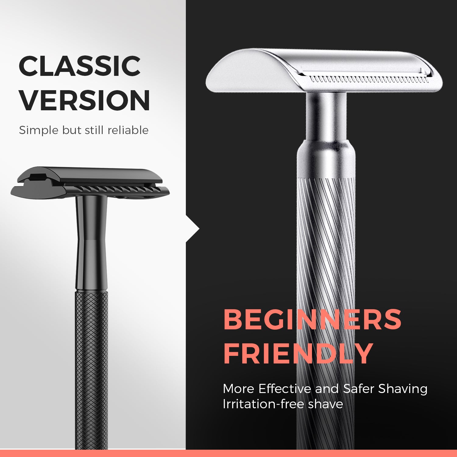Comparison Of Details Between Noble Silver Double-Edged Safety Razors And Classic Razors