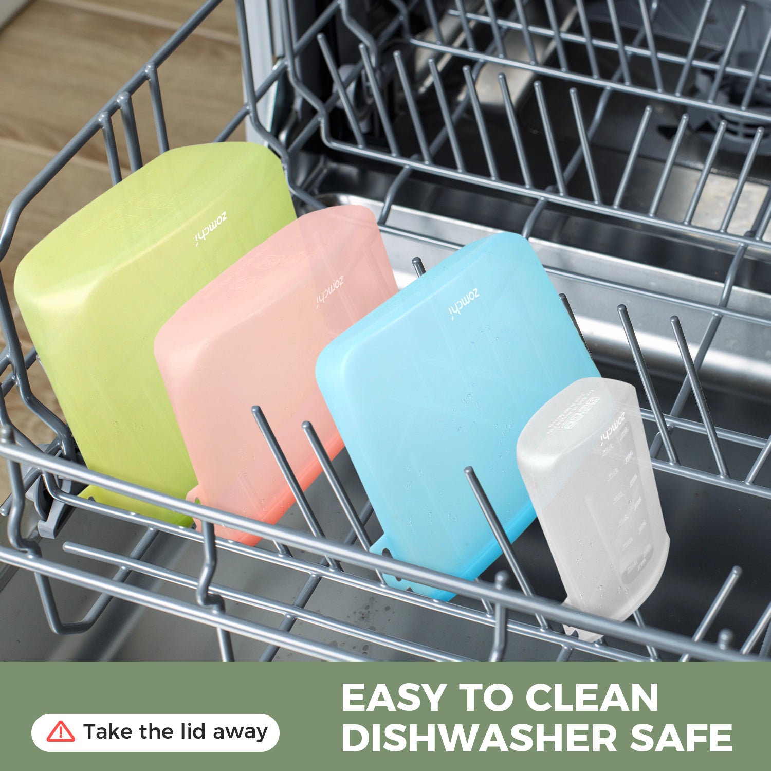 Easy To Clean 4 Pack Reusable Food Storage Bags