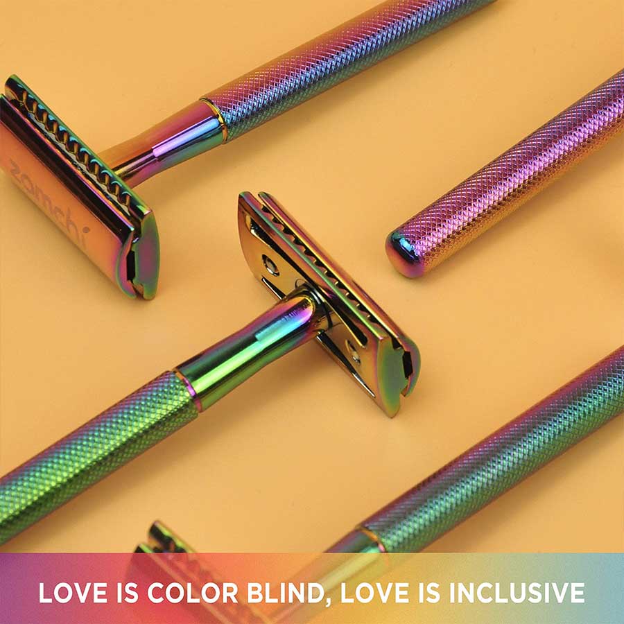 Friends Razor Couple Safety Double Edge Razor with 10 blades set-Rainbow&Black – ZOMCHI