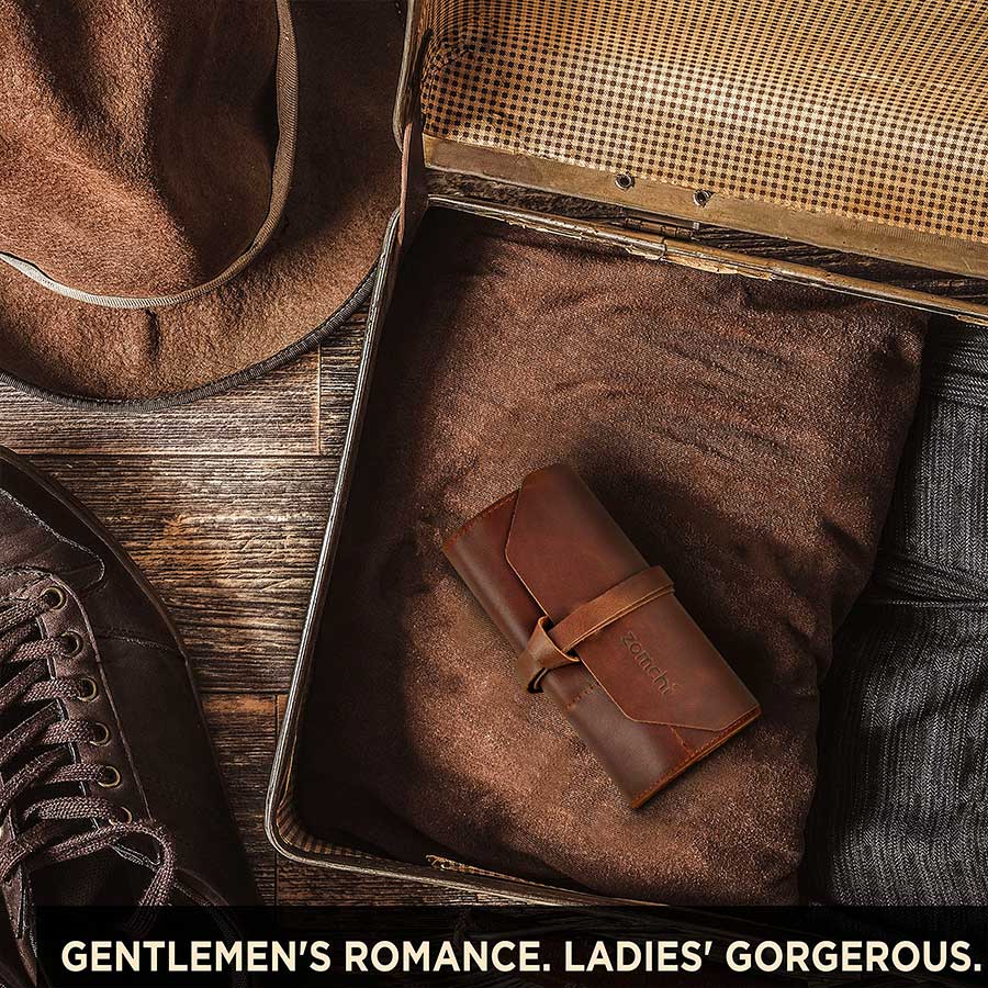 ZOMCHI Upgraded Genuine Leather Razor Travel Case