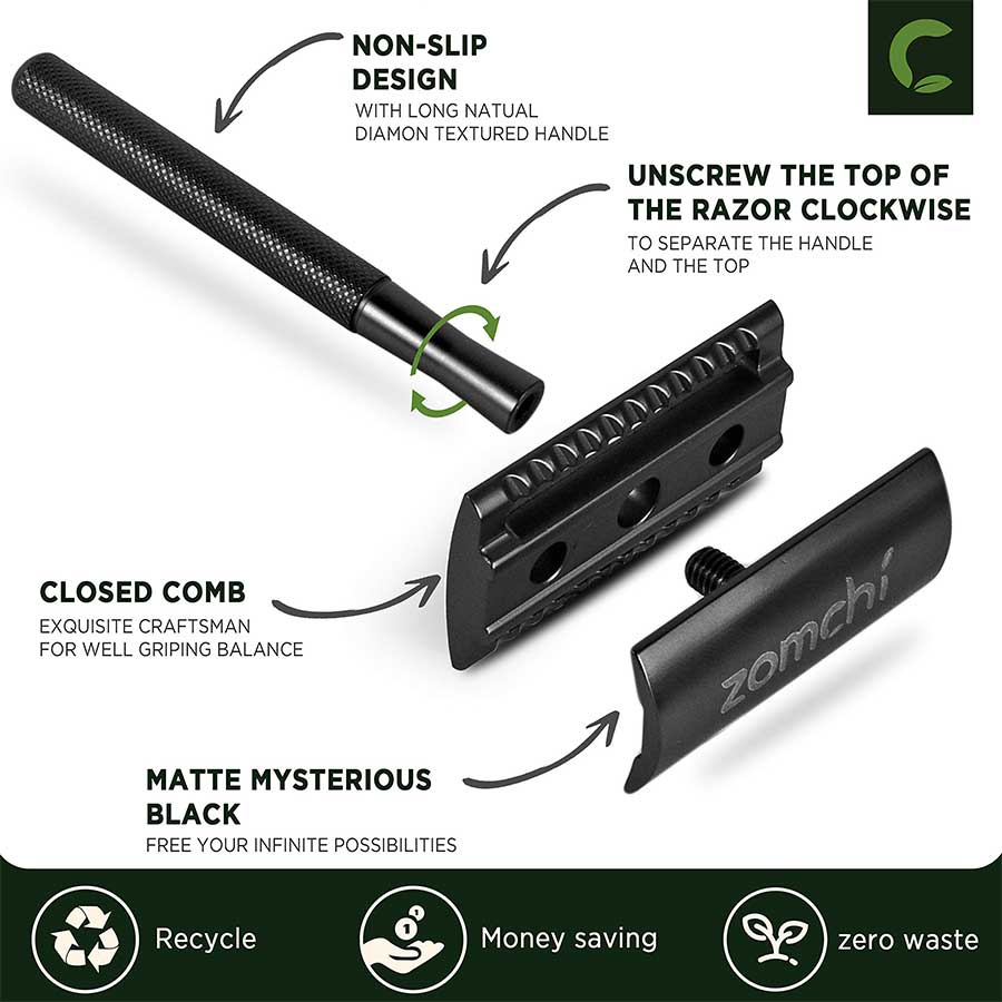 Couple Safety Double Edge Razor with 10 blades set