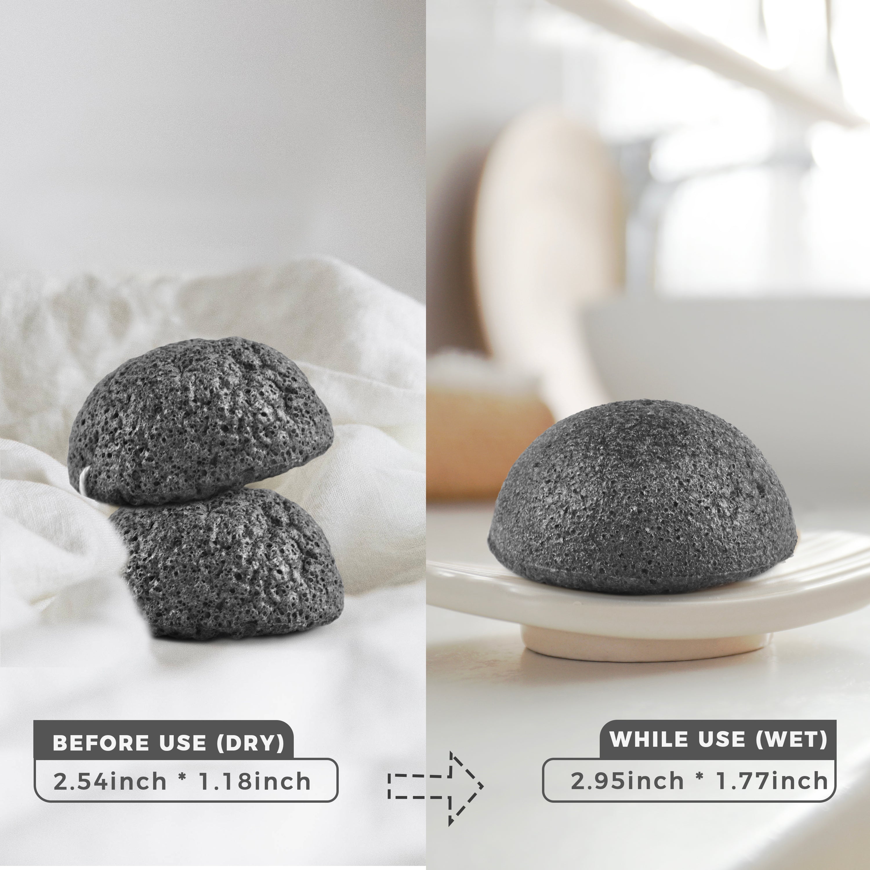 Size Of ZOMCHI Facial Cleansing Sponge