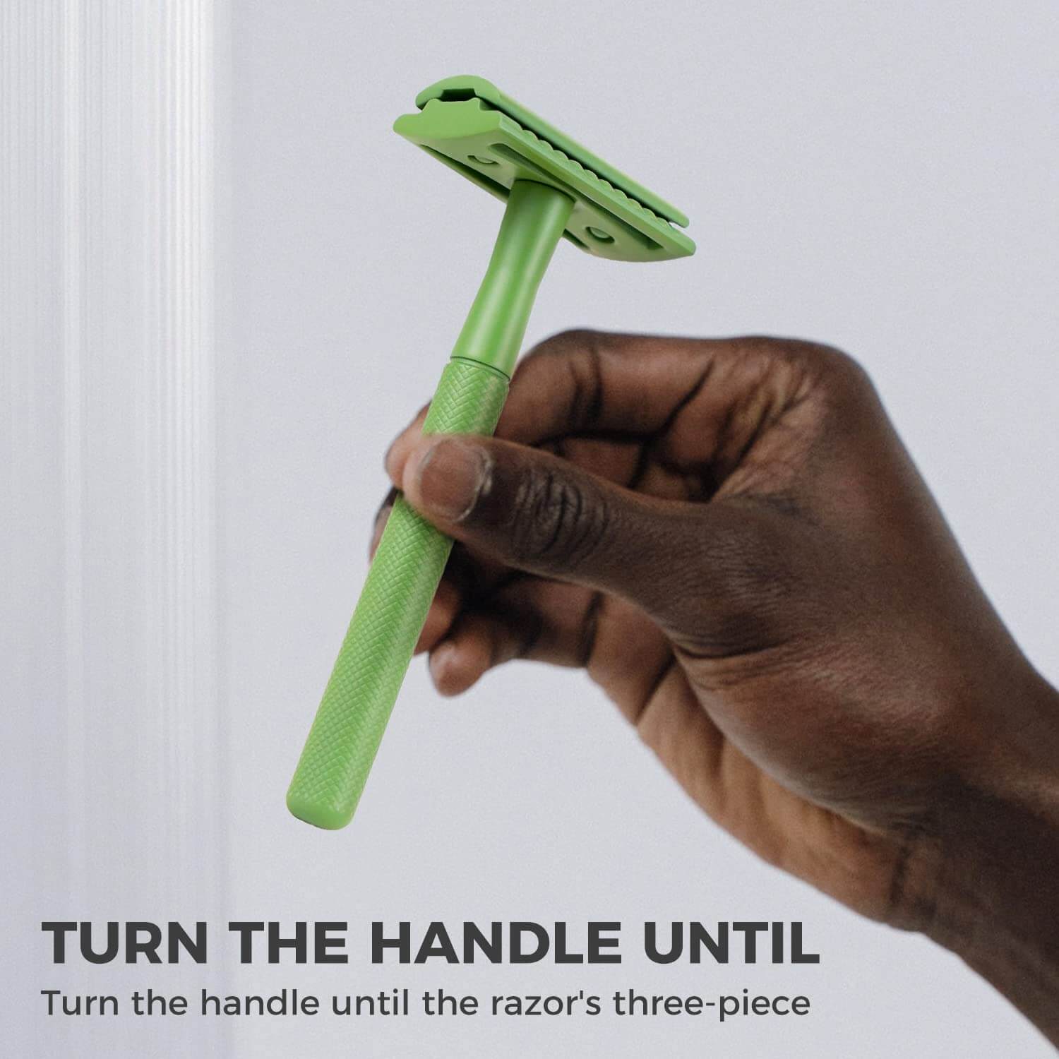 Green reusable double edge razor shaving for women&men face and leg ...