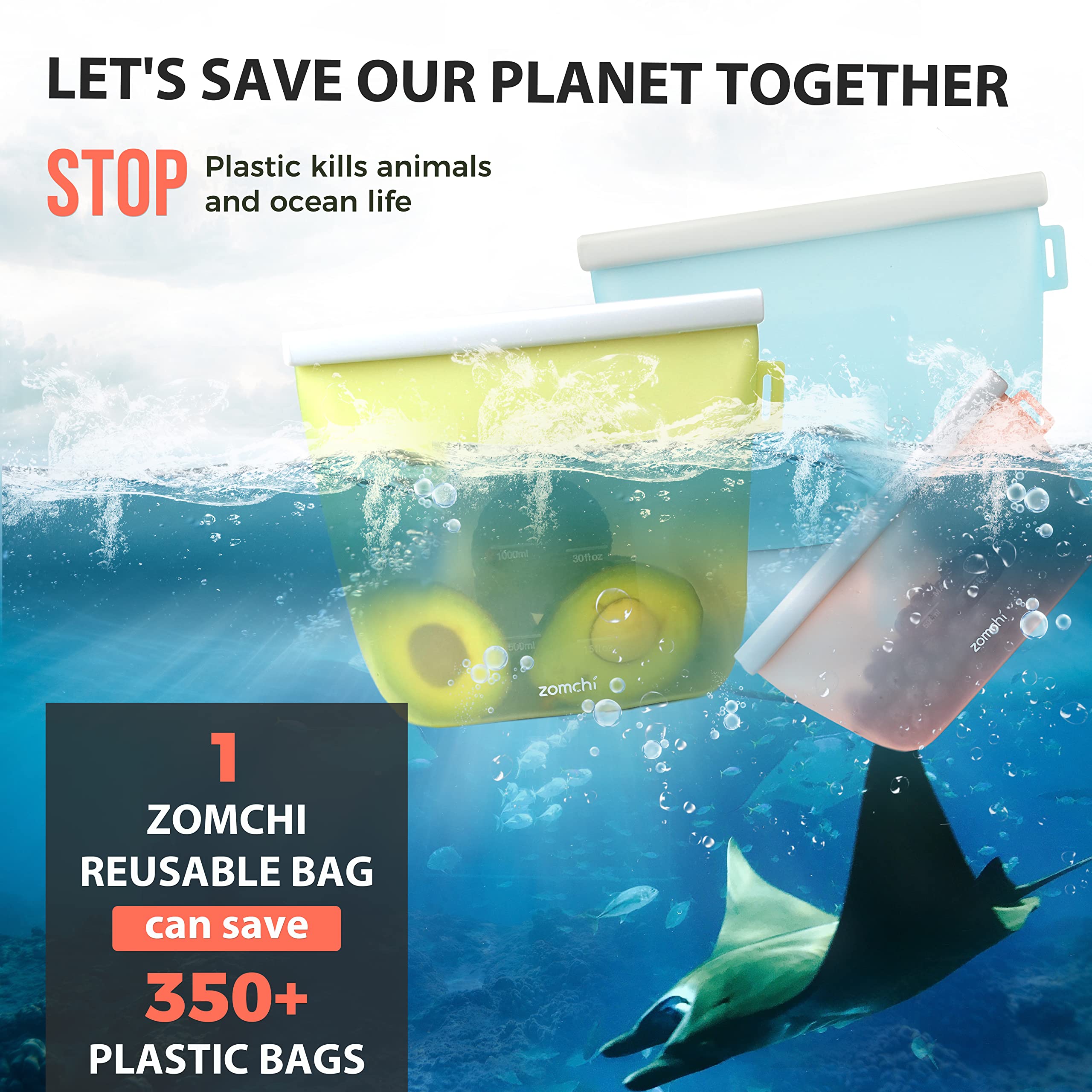 Zomchi Reusable Bag Can Save 350+ Plastic Bags