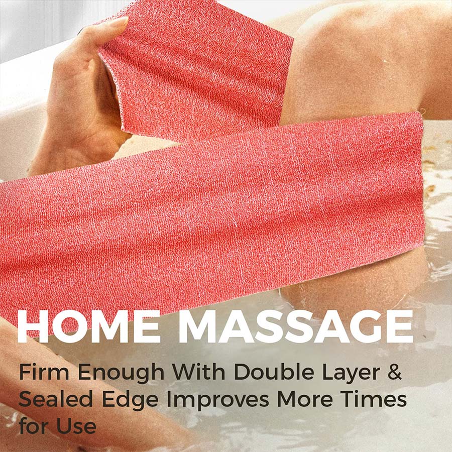 Massage With Red Exfoliating Back Scrubber