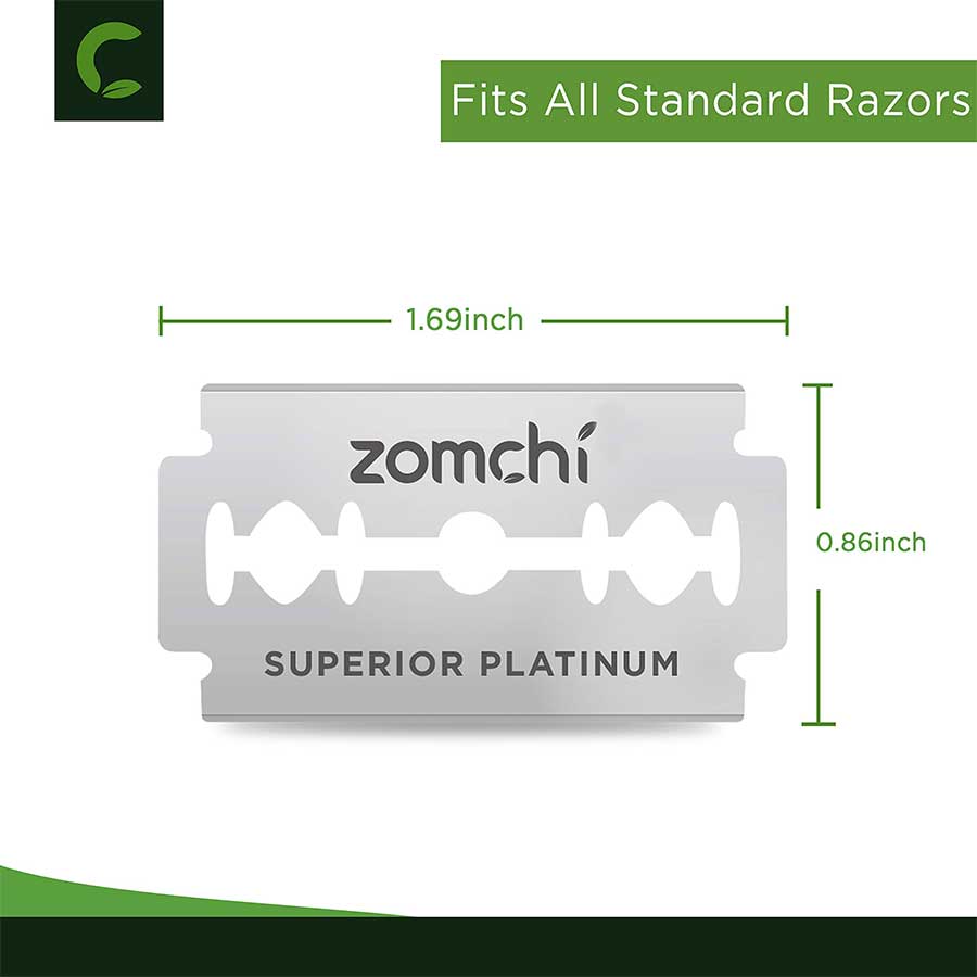 Size Of Zomchi Safety Razor Blades