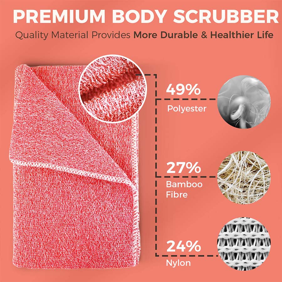 Material Of Red Exfoliating Back Scrubber